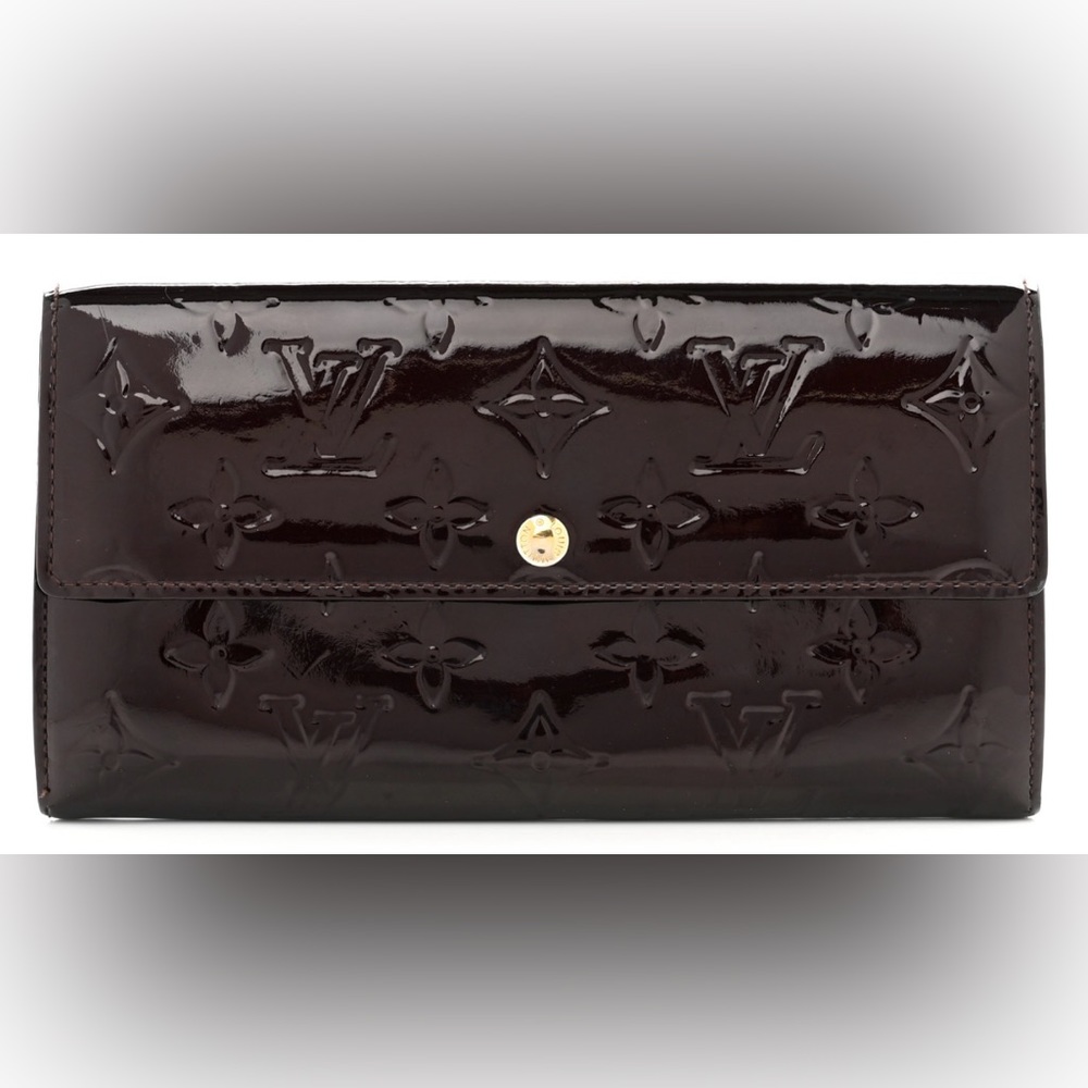 Louis Vuitton Amarante Monogram Vernis Sarah Wallet